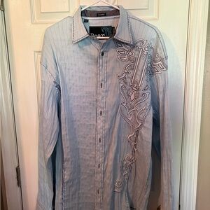 Classic Men's Blue Shirt light blue‎ color
